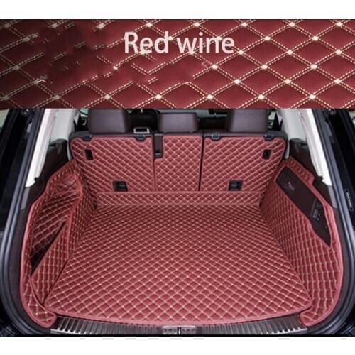 No Odor Customized Waterproof Durable Carpets Special Car Trunk Mats for 2017 Year Volkswagen Touareg Full Covered Cargo Rugs