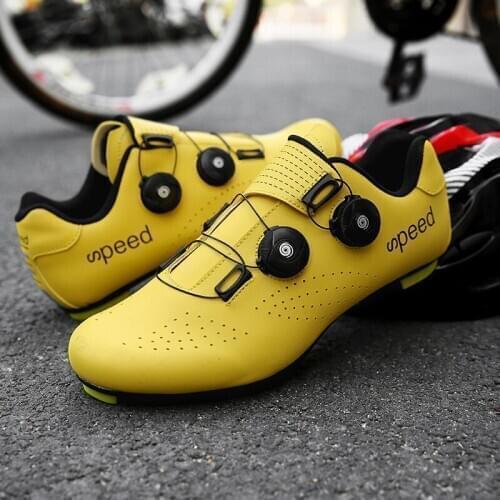 High Quality Double Buckles Cycling Shoes MTB Road Bike Shoes Breathable Self-Locking Bicycle Shoes Professional Cycling Sneaker