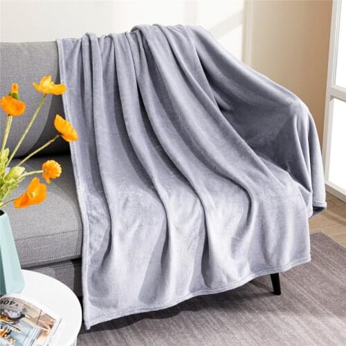 Winter Pure Color Super Warm Soft Blanket Coral Fleece Blanket Sofa Bed Travel Plaid Sheet Blankets and Throws Soft Blanket