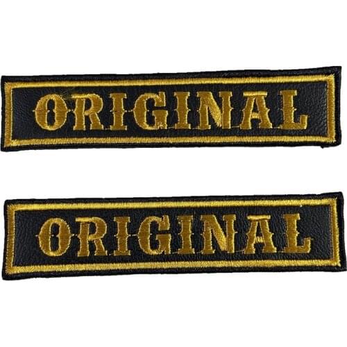 Gold ORIGINAL Embroidered Patches Iron On GoldenLetters Stickers Badge For DIY Clothing Appliqued