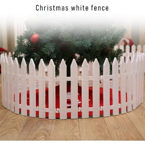 12/16pcs Removable White Fence Christmas Scene Decoration Fence Removable fence Xmas Decorative Fence 29*11cm