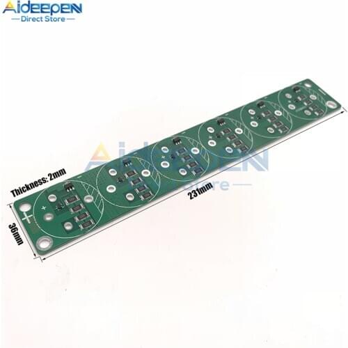 2.5V-3V 360F 400F 500F 700F 6PCS Single Row Super Farad Capacitor Balancing Protection Board Capacitor Protection Board Module