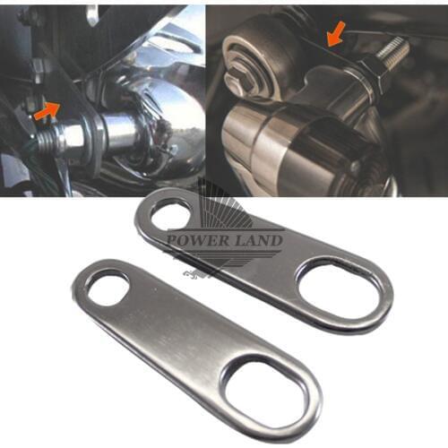 2x Chrome Motorcycle Rear Turn Signal Relocater Holder Shock Bracket Universal for Harley Honda Kawasaki Suzuki Yamaha Cruiser