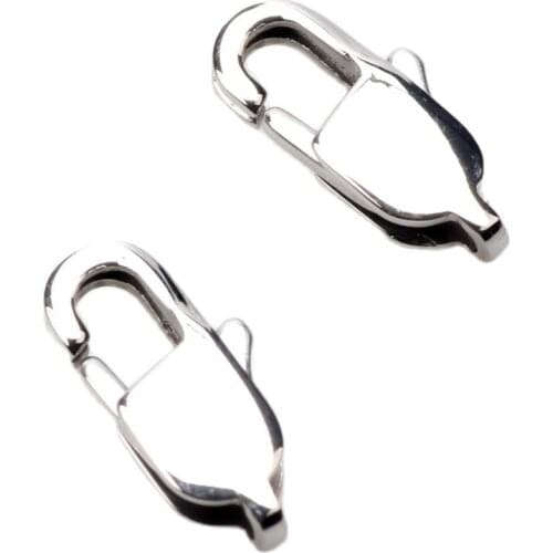 2PCS/LOT 15MM High Quality Stainless Steel Rectangular Bracelet/Necklace Lobster Clasp DIY Jewelry Making Never Fade And Rust