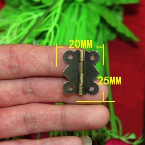 50pcs Door Butt Hinges For Box 4 Holes Antique Bronze 20x25mm