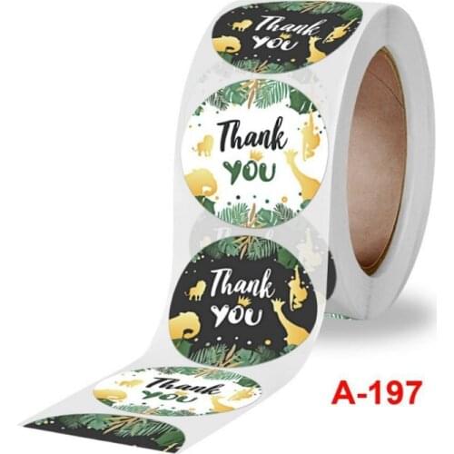 500pcs Birthday Thank You Stickers 8 designs for Wedding Favors and Party Handmade Stickers Envelope Seal Stationery Sticker