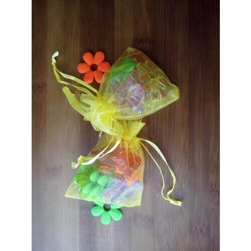 500pcs yellow organza gift bags 30x40cm party bags for women event wed Drawstring bag Jewelry Display Bag Pouch diy accessories