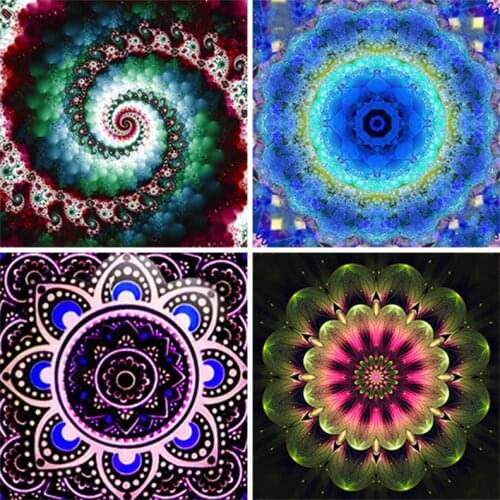 DIY Mandala 5D Diamond Painting Full Round Square Rhinestone Mosaic Diamante Embroidery Cross Stitch Wall Art Home Best Gift
