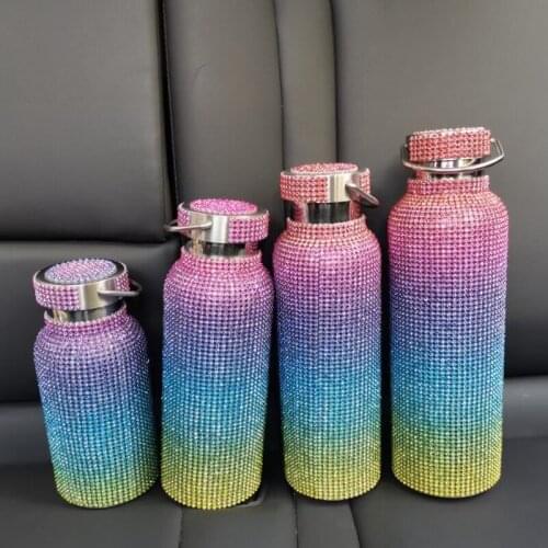 Diamond Water bottle Diamond Thermos Bottle Stainless Steel Sparkling Vacuum Flask Tumbler Mug Thermocup for Gift bottle