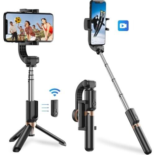 APEXEL Bluetooth Handheld Gimbal Stabilizer Mobile Phone Selfie Stick Holder Adjustable Selfie Stand For iPhone Huawei Camera