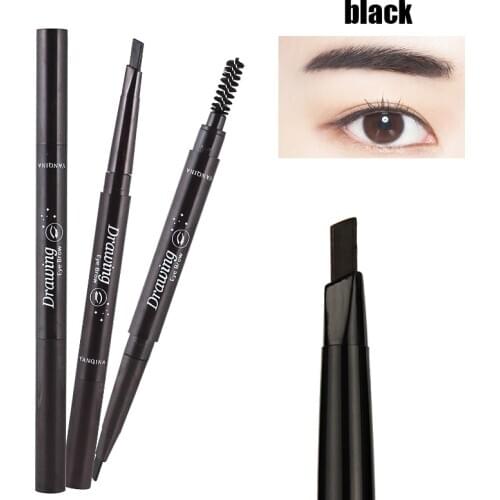 2019 Double Heads Automatic Eyebrow Pencil Waterproof Long-lasting Pen with Eyebrow Brush