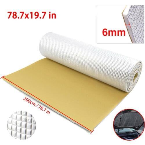6mm Car Heat Sound Deadening Insulation Mat Truck Exterior Firewall Indoor Soundproof Thermal Mat Pad