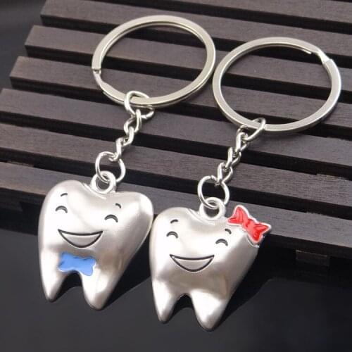FREE SHIPPING by FEDEX 100pairs/lot Wholesale Zinc Alloy Teeth Couple Keychains Metal Lovers Keyrings for Wedding Gifts