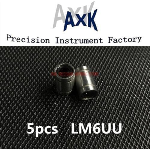 Cnc Router Parts Linear Rail 5pcs/set Linear Bearings Lm6uu 6mm Shaft Cnc 3d Printer Parts Accessories Bushing 6x12x19mm For