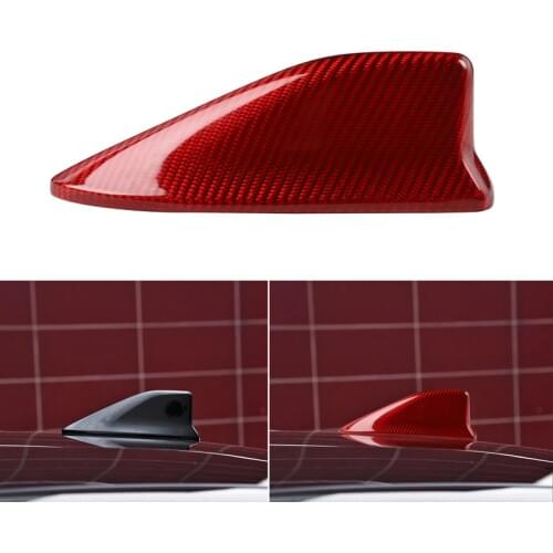 For Subaru BRZ Toyota 86 2014-2019 Car Roof Shark Fin Antenna Cover Black/Red Real Carbon Fiber Trim Cap Accessories