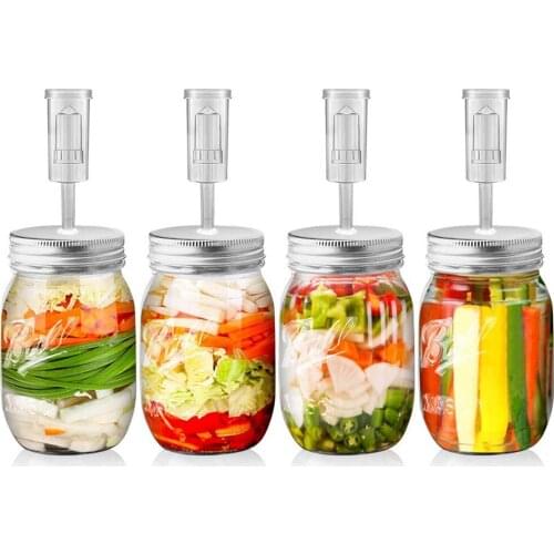 Wide Mouth Mason Jar Set wirh Fermentation Lid and Airlock Household Kitchen Supplies SCIE999