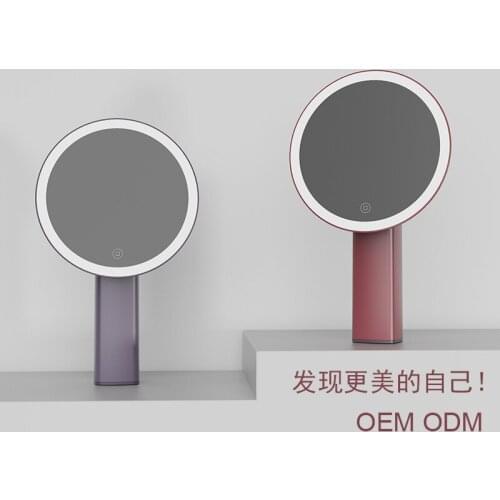 Web celebrity Dormitory Desktop Desktop Folding Fill Light Small Mirror Portable USB vanity mirror with light LED makeup mirror