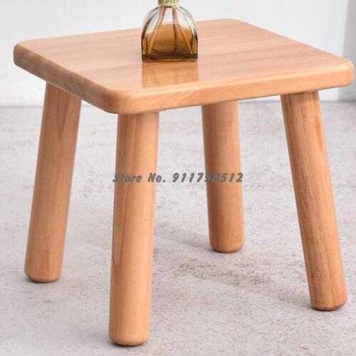 Solid wood small stool household low stool children small bench living room creative footstool shoe changing stool sofa stool co