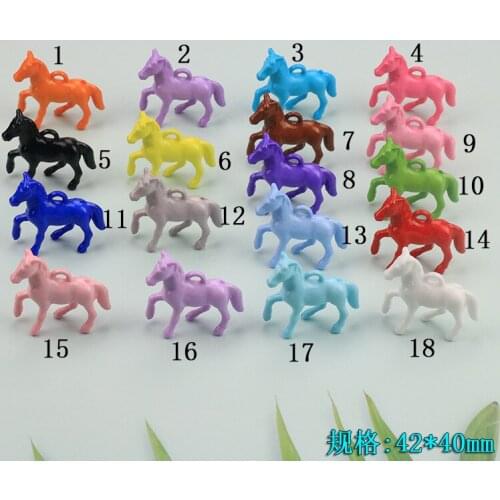 Novelty earrings Korean earrings quirky jewelry 42*40mm acrylic UV varnish color three-dimensional pony pendant