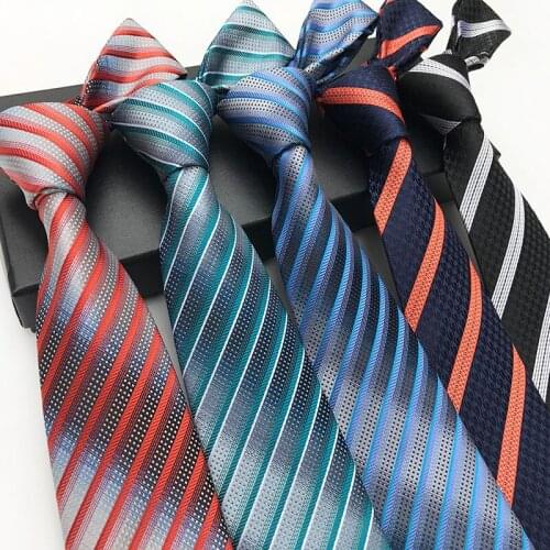 New Dark Color 8cm Ties for Man Classic Stripe Plaid Geometric Necktie Business Wedding Party Gravatas Party Jacquard Ties
