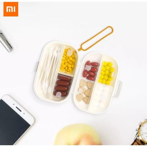 Xiaomi Youpin Jiezhi portable sealed storage box white Seven compartments independent opening closing double sealing