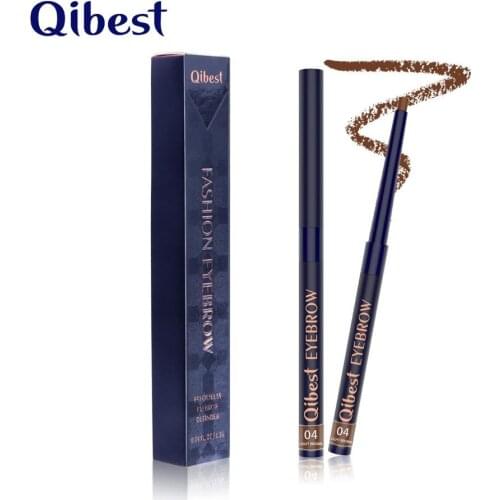 Qibest eyebrow tattoo pencil black coffee brown individual packing waterproof long lasting automatic eyebrow drawing pen QB052