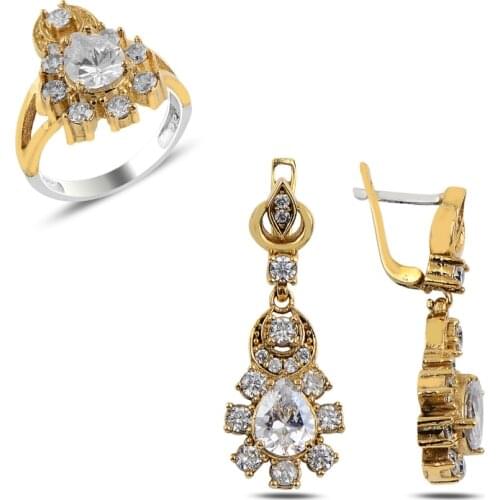 Silver 925 Sterling Zircon Cubic Zirconia Authentic Set