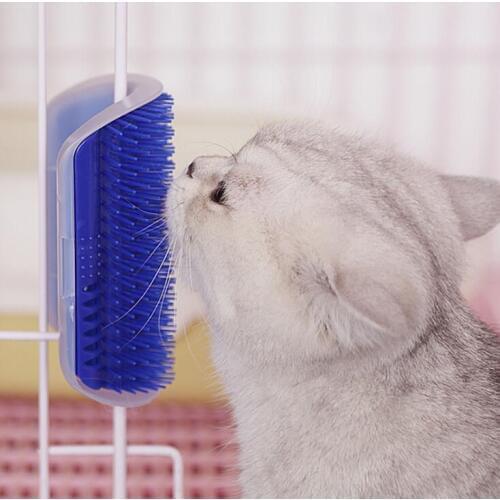 Pet Cat Self Groomer With Catnip Grooming Tool Hair Removal Brush Comb For Cats Hair Shedding Trimming Dog Cat Massage Device