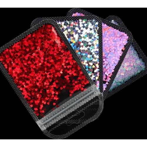 Valentines Day Glitter Sequin Resin Filling Silicone Mold Fillers Sweet Love Hearts Flakes Slices Jewelry Making Nail Art Decor
