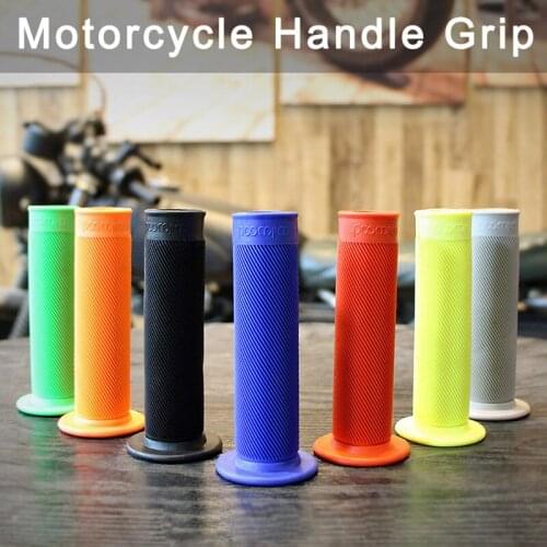Universal 7/8 22/24MM Soft Rubber Motorcycle Handlebar Retro Motorcycle Handlebar Gel for Motorcycle Grip Cafe Racer
