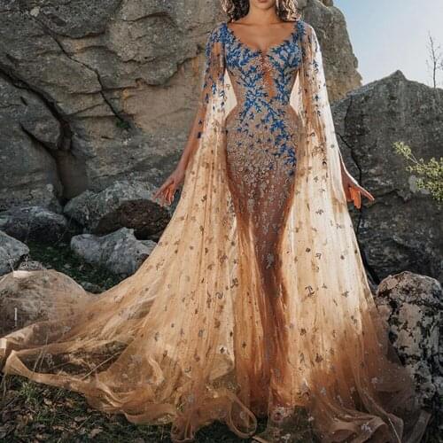 Champagne prom dresses 2020 off the shoulder lace appliques with jacket illusion long evening dresses formal dresses