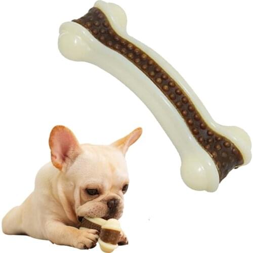 Pet Biting Nylon Dog Chewing Molars Cleaning Teeth Bone Toys Cow Hide Large and Medium Sized Dog Chewing Rubber Toys Pet Cat Toy