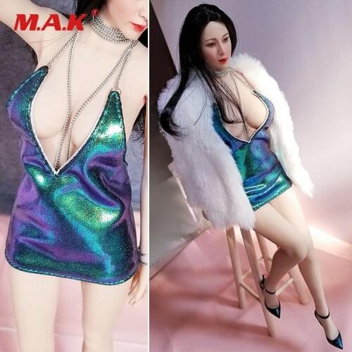 1/6 Scale Sexy Female Clothes Set Color Dress & Coat & High Heel & Bracelet Set for 12'' Phicen Action Figure Body