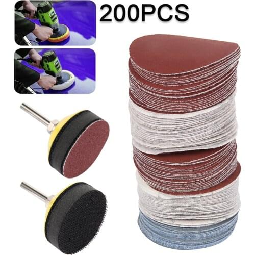 120/200pcs 2 Inch Sanding Discs Polishing Pad Drill Grinder Rotary Tools Includes 10-3000 Grit Rotary Tool Accessories