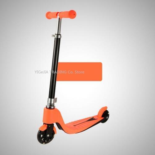 2-Wheel Kick Scooter with PU Flashing Wheel, Height Adjustable Kids Scooter for Boys&Girls, Rear Fender Brake Kick Scooter