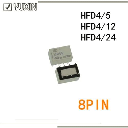 5PCS/LOT 100%NEW Power Relay HFD4/5 HFD4/12 HFD4/24 HFD4 5 HFD4/12V 8PIN