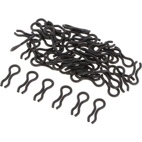 50pcs Stainless Steel Black Sinker Eyes S / L -Eyelets for Do It Molds Fishing Tackles Accessories