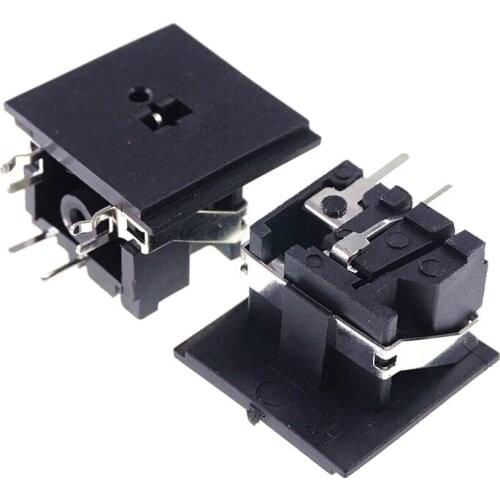 50pcs Din Socket 2 Position Female 2 Pin PCB Mount Right Angle Through holes SDS-J DS Power Socket Rating 2A 110V