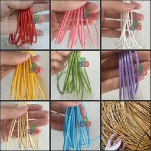 500g Round furniture PE rattan plastic imitation synthetic rattan weaving raw material for outdoor table chair basket component