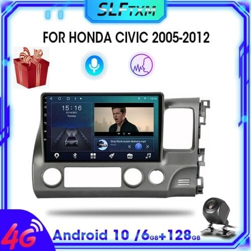 Right Rudder Drive Mirror connection Android 9.0 Car Radio Multimedia Video Player For Honda Civic 2005-2012 2 din bass RDS AM