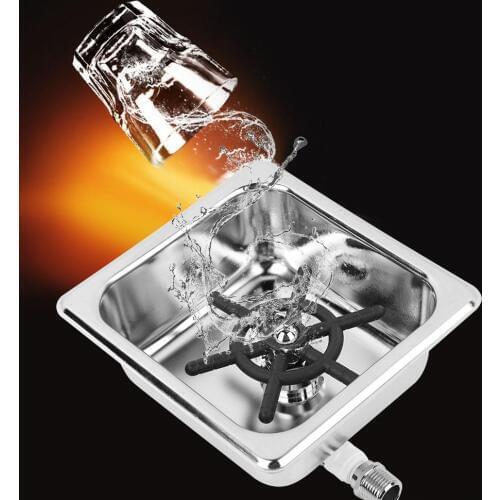 Automatic Stainless Steel + Brass Steel Cup Washer Cleaner Glass Rinser for Hotel Bar Coffee Milk Tea Cup