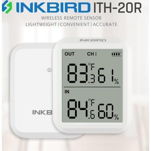 Inkbird ITH 20 20R Wireless Remote Sesor Digital Thermometer Hygrometer Temperature Humidity Monitor Indoor Weather Station Room