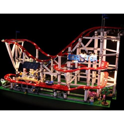 Upgrade Version Led Light Kit For 10261 Creator Roller Coaster (Only LED Light, No Block Kit)