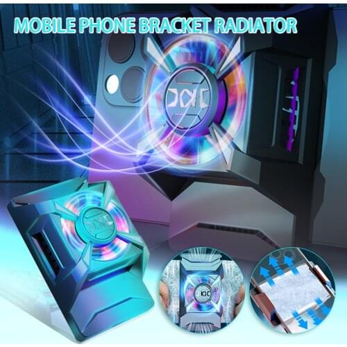 Mobile Phone Radiator Gaming Universal Phone Cooler Adjustable Portable Fan Holder Heat Sink for Cell Phones RERI889