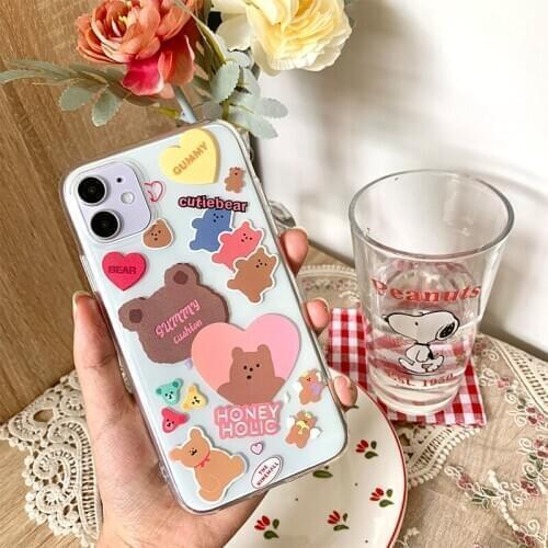 Cartoon for IPhone 12 Case Soft TPU Transparent Silicone Phone Case Pro Max XR XS Max 8 7 Plus Case Cases for Iphone 11 Case
