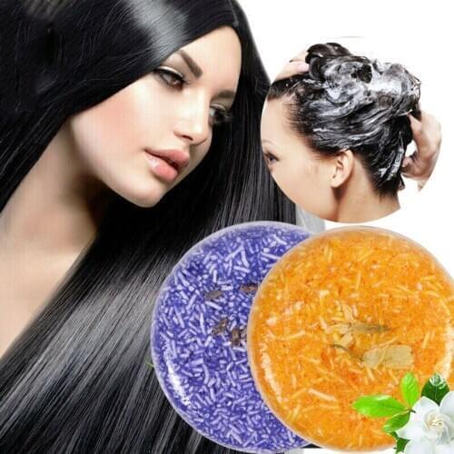 Natural Organic Silicone-Free Shampoo Soap Hair Softening and Blackening Shampoo Soap Oil Control Nourishing Cleansing Shampoo