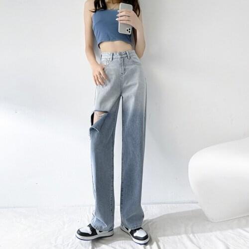 Neverfunction Womens Ripped Jeans