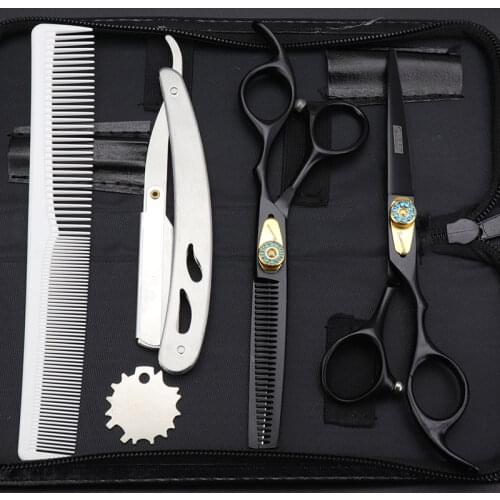 Scissors 6 inch hair salon equipment hair stylist scissors barber shop equipment hair thinning set Japanese steel
