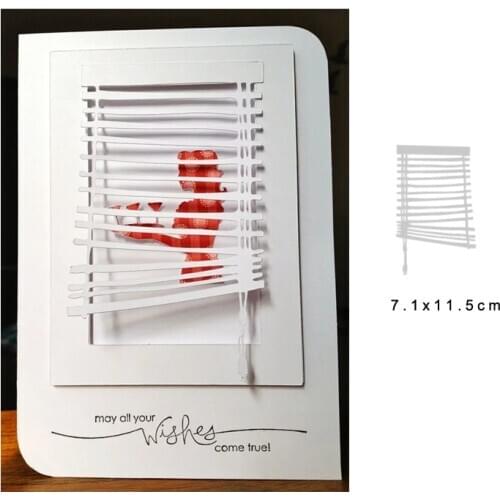 Window Curtain Design Cutting Dies Stencil Scrapbooking Album DIY Craft Cards Paper Embossing Making Template 2020 Hot Sell