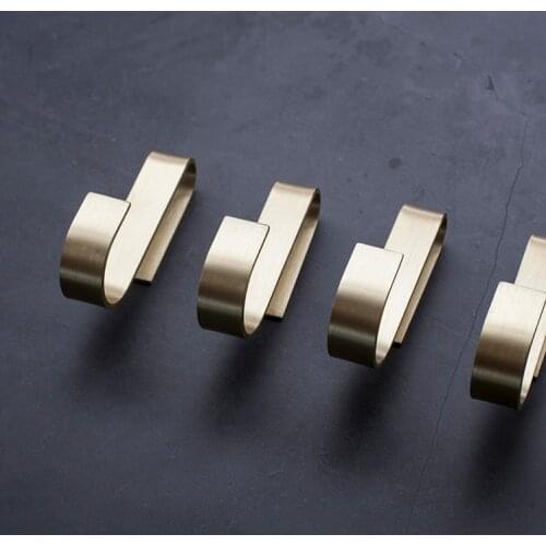 Original design Nordic decorative kitchen towel rack s hook pure brass clothes hook bathroom porch s small hook